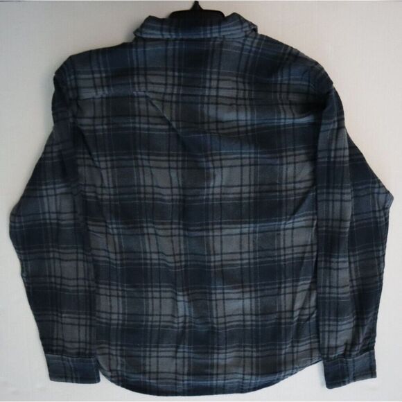Bar & Shield x Harley-Davidson Men Sz L Tint Tattoo Blue Plaid Flannel L/S Shirt - Picture 9 of 10